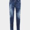 Medium røde flekker, vasket, Tidy Biker Jeans