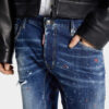Medium røde flekker, vasket, Tidy Biker Jeans