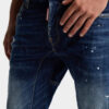 Medium Red Spot Wash Biker Jean