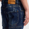 Medium Red Spot Wash Biker Jean