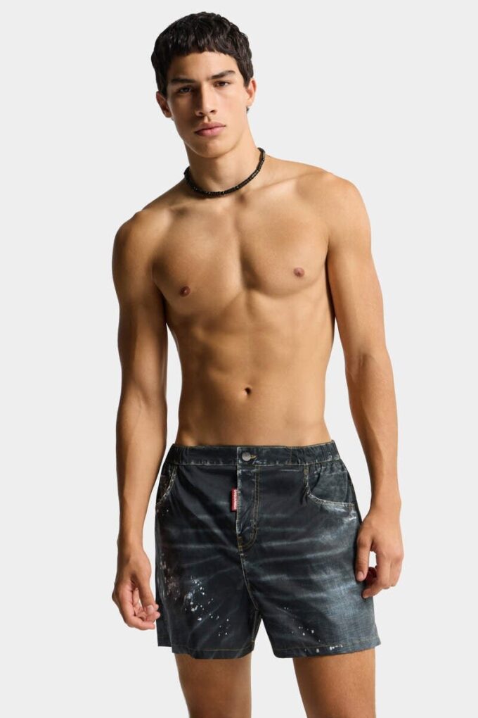 Midi-boksershorts med fem lommer