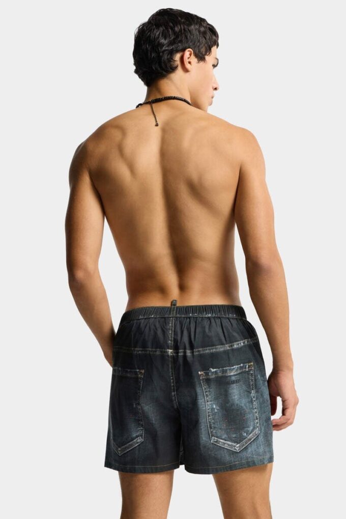 Midi-boksershorts med fem lommer