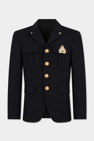Militærblazer med enkelt knappestolpe