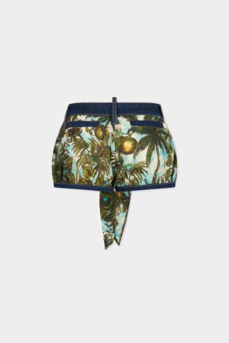 Monkey Business Denim Mix Balloon Hot Pants