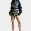 Monkey Business Denim Mix Balloon Hot Pants