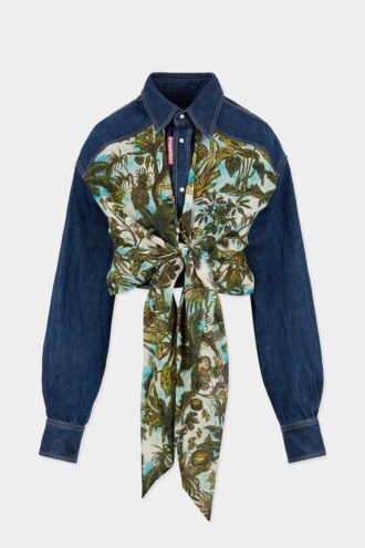 Monkey Business kort skjorte i denim-blanding
