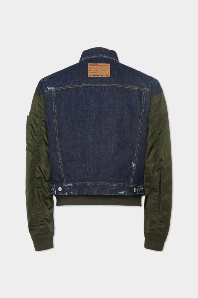 Mørk Aviator Hybrid-bomberjakke