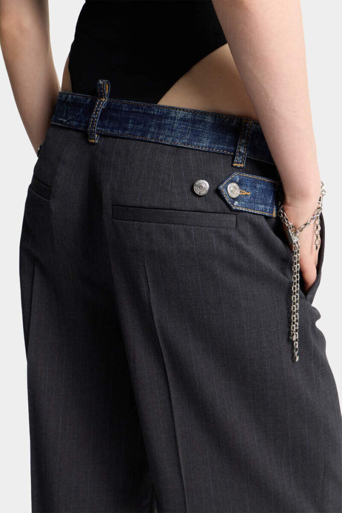 Mørk Rebel Rider Wash hybrid-denim, skreddersydd, løs bukse