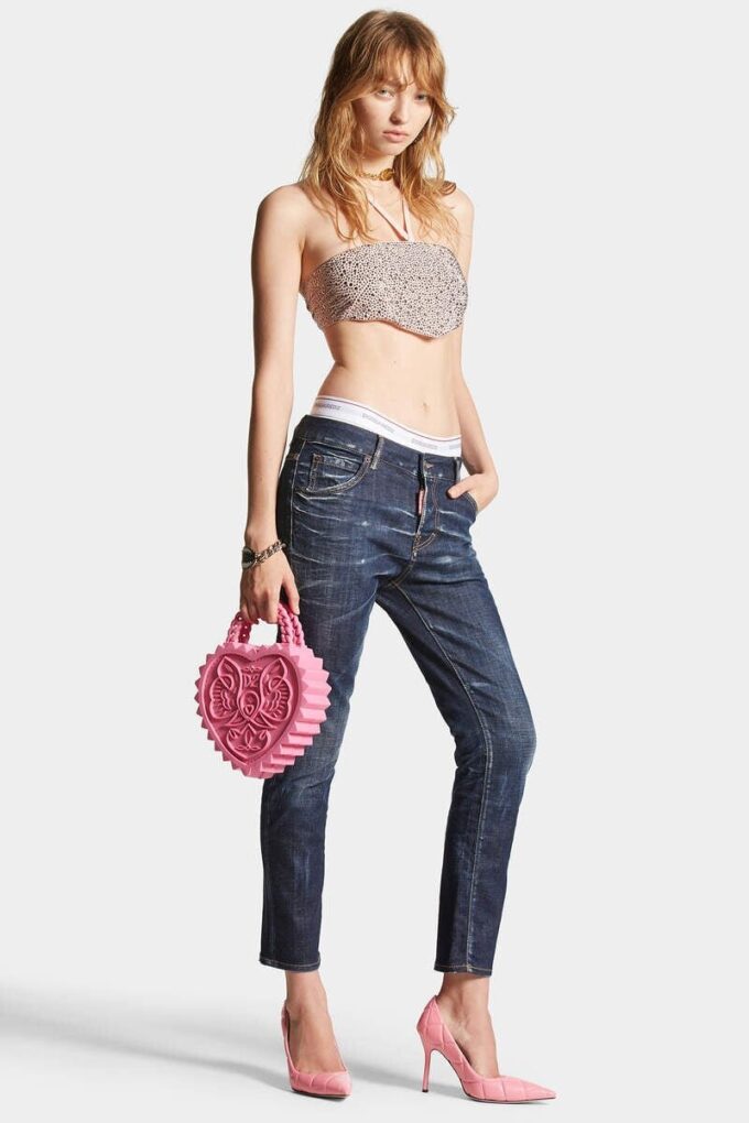 Mørk, renvasket Cool Girl-Jeans