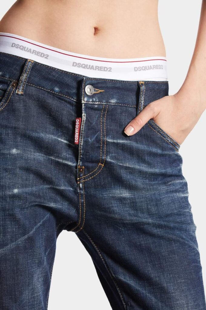 Mørk, renvasket Cool Girl-Jeans