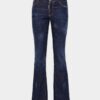 Mørk, renvasket Jeans med medium midje og utvidet ben Mørk, renvasket Jeans med medium midje og utvidet ben
