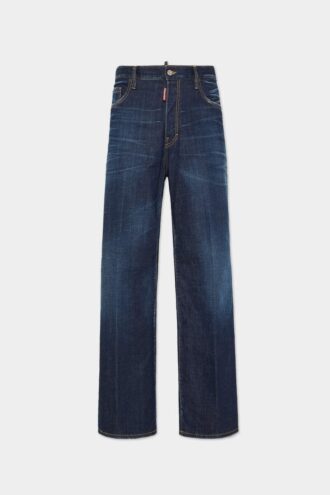 Mørke, rene jeans med løs passform