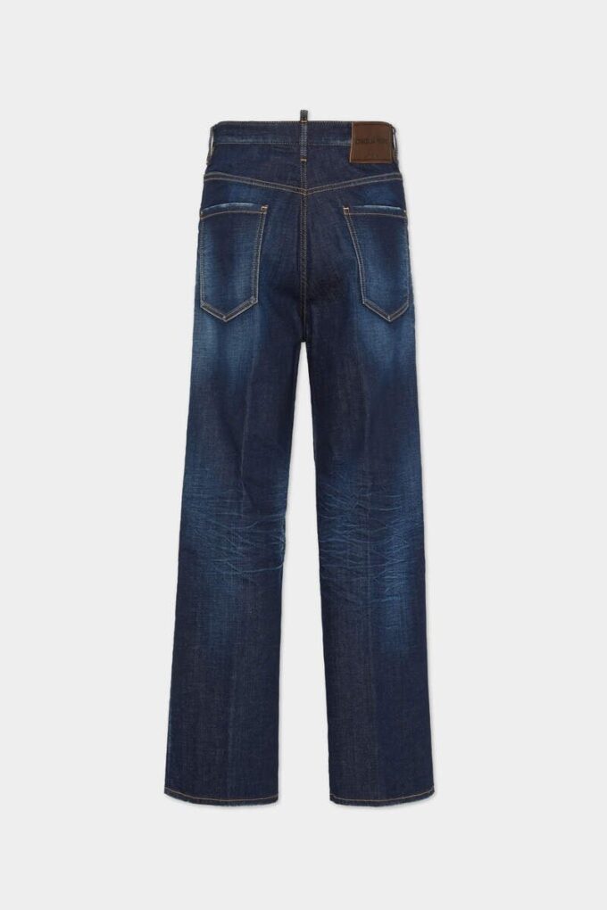 Mørke, rene jeans med løs passform