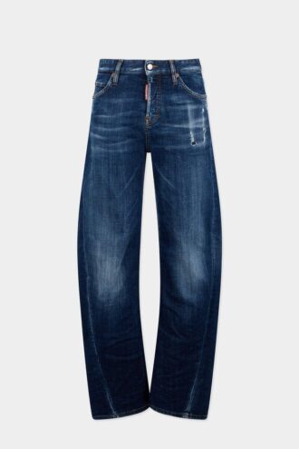 Mørke Smoker Wash Loose Twist-Jeans