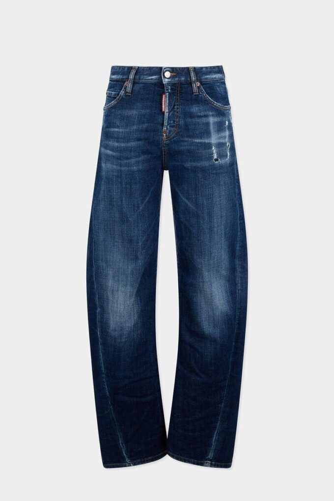 Mørke Smoker Wash Loose Twist-Jeans