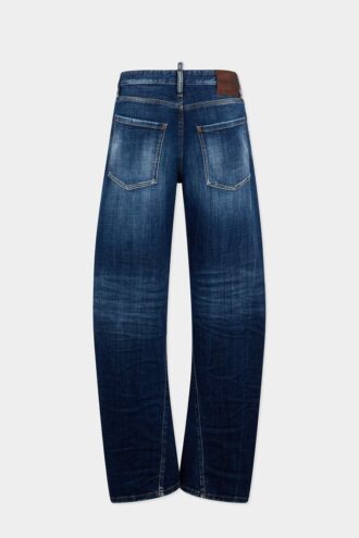 Mørke Smoker Wash Loose Twist-Jeans
