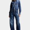 Mørke Smoker Wash Loose Twist-Jeans