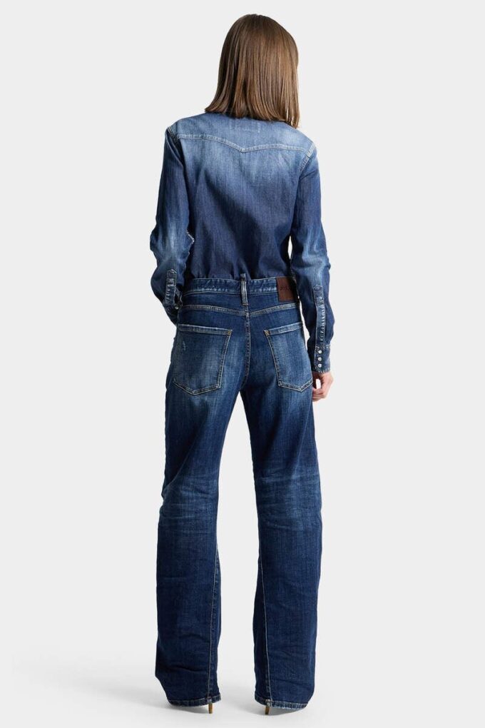 Mørke Smoker Wash Loose Twist-Jeans