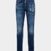 Mørke Teddy Mini Front-Jeans med smoker-vask