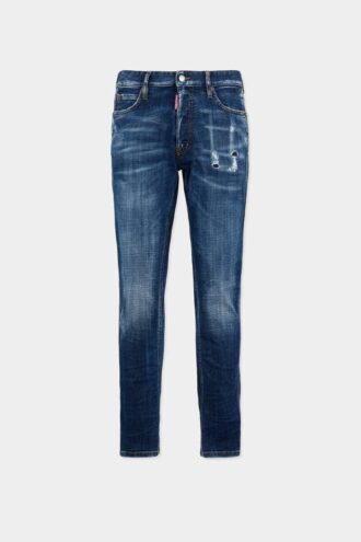 Mørke Teddy Mini Front-Jeans med smoker-vask