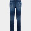 Mørke Teddy Mini Front-Jeans med smoker-vask