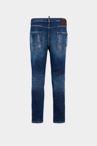 Mørke Teddy Mini Front-Jeans med smoker-vask