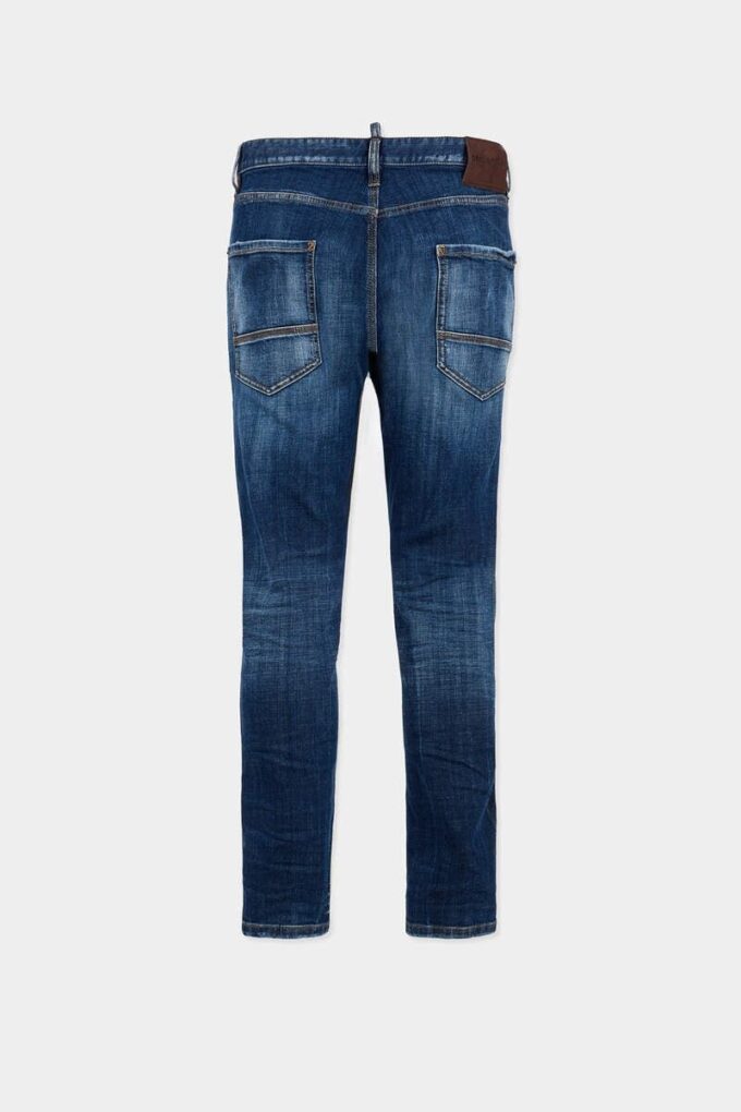 Mørke Teddy Mini Front-Jeans med smoker-vask