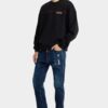 Mørke Teddy Mini Front-Jeans med smoker-vask