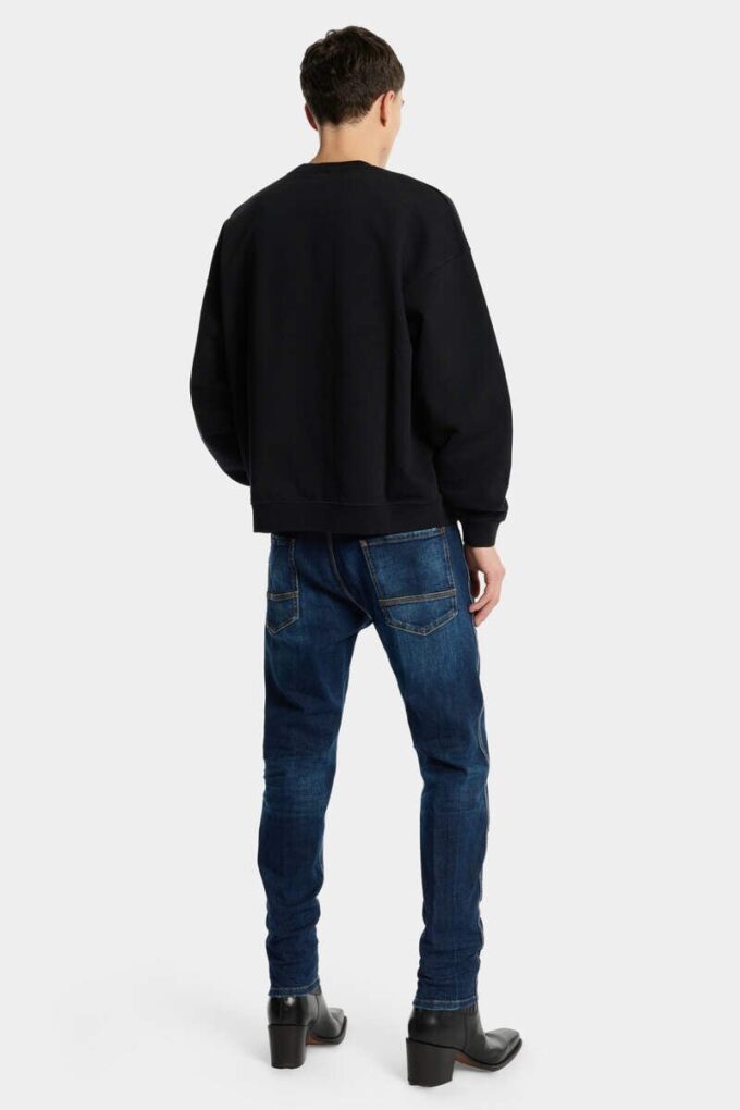 Mørke Teddy Mini Front-Jeans med smoker-vask