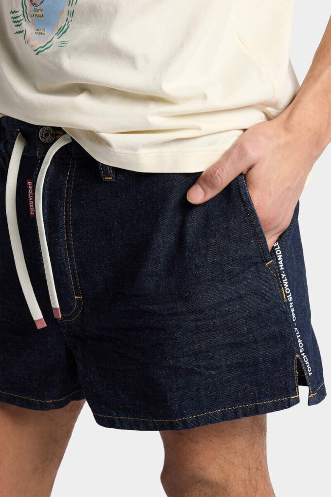 Mørke, tunge shorts med pull-on-passform
