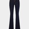 Mørkvaskede jeans med medium midje og utvidet ben Mørkvaskede jeans med medium midje og utvidet ben