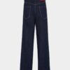 Mørkvaskede, løse Jeans