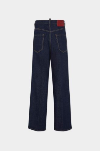 Mørkvaskede, løse Jeans