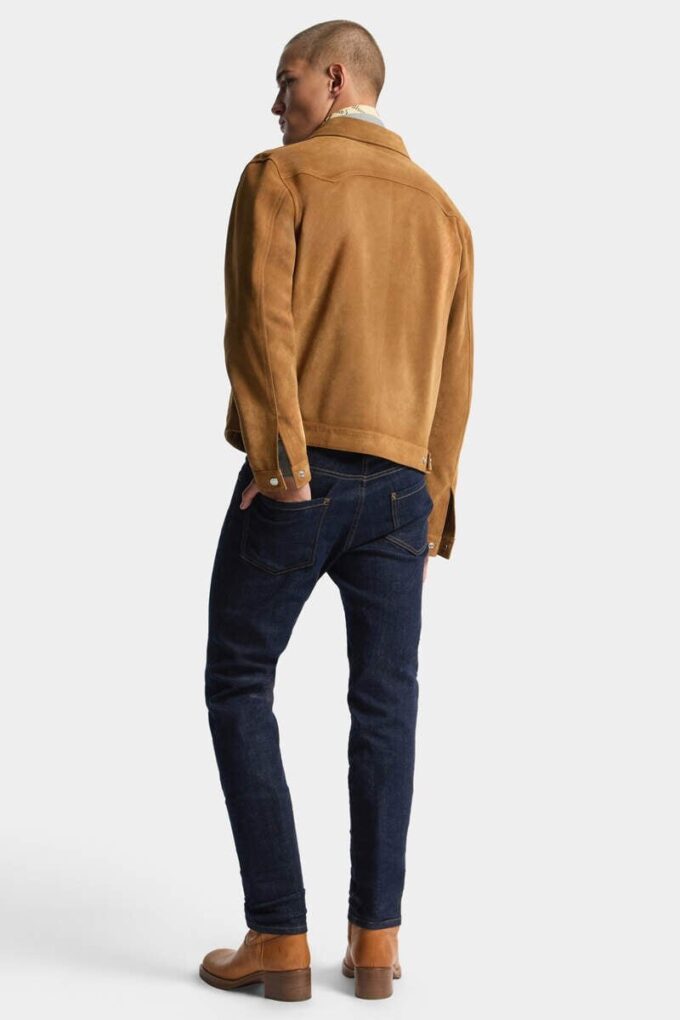 Mørkvaskede Teddy-Jeans