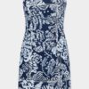 Mørkvasket Rebel Hibiscus-denimkjole