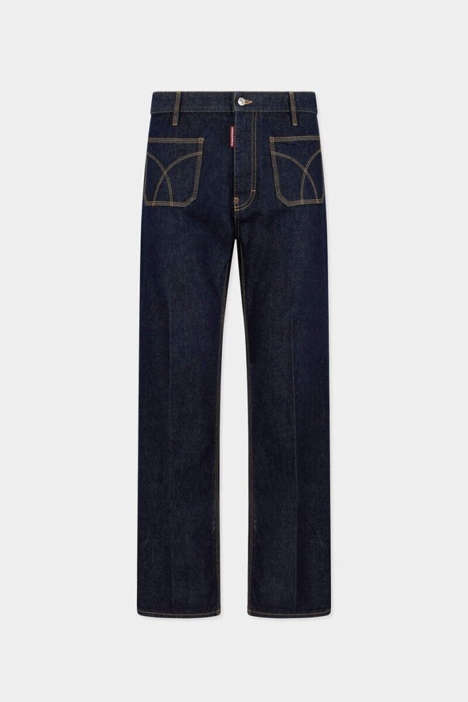 Mørkvasket sexy 70-tallsbukse