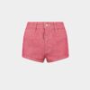 Oxford-denim-hotpants med høy midje Oxford-denim-hotpants med høy midje