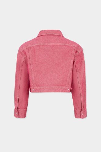 Oxford-denimjakke i boksy stil for jeans