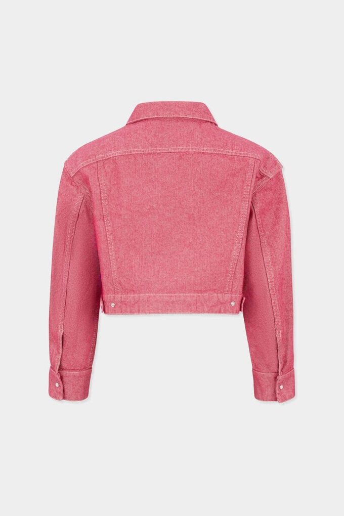 Oxford-denimjakke i boksy stil for jeans
