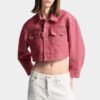 Oxford-denimjakke i boksy stil for jeans