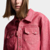 Oxford-denimjakke i boksy stil for jeans