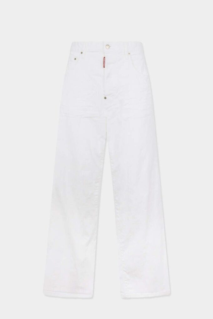 Plaggfarget baggy-Jeans