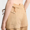 Plaggfarget jumpsuit i slitt stil