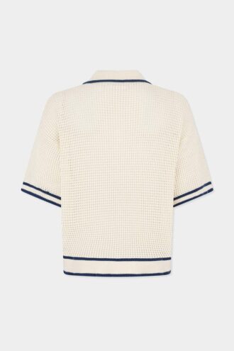 Polo med åpent strikk Polo med åpent strikk