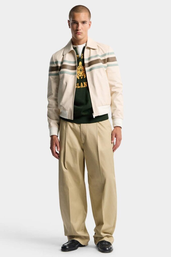 Preppy skinnblouson