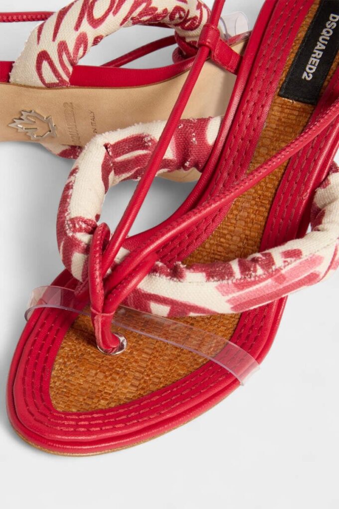 Rebel Hibiscus sandaler med hæl