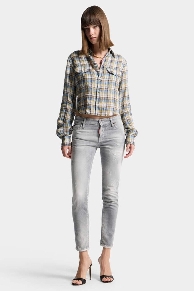 Skinny jeans i børstet gråvask