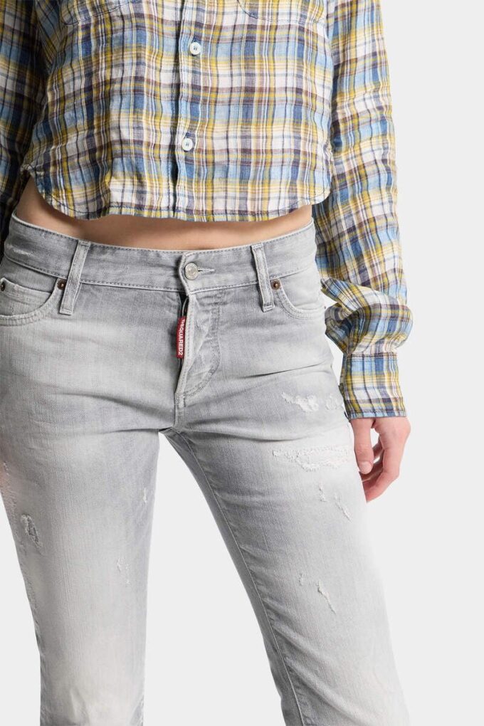 Skinny jeans i børstet gråvask