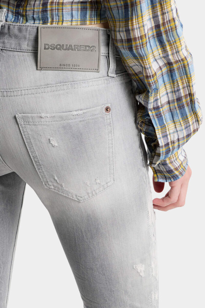 Skinny jeans i børstet gråvask