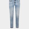 Skinny jeans med lys diagonalvask